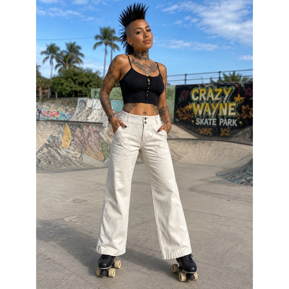 White House Black Market Extra High Rise Curvy Trouser Pants Beige 8L Long
